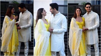 Newlyweds Kiara Advani and Sidharth Malhotra at the Mumbai airport. (HT Photo/Varinder Chawla) Newlyweds Kiara Advani and Sidharth Malhotra at the Mumbai airport. (HT Photo/Varinder Chawla)