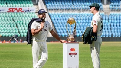 Indian captain Rohit Sharma interacts with his Australian counterpart Pat Cummins ahead of the 1st Test match between India and Australia (PTI) Indian captain Rohit Sharma interacts with his Australian counterpart Pat Cummins ahead of the 1st Test match between India and Australia (PTI)