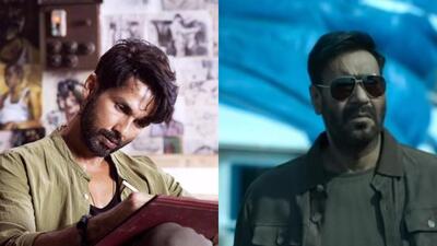 Shahid Kapoor in a still from Farzi, and Ajay Devgn in a still from Rudra- The Edge of Darkness. Shahid Kapoor in a still from Farzi, and Ajay Devgn in a still from Rudra- The Edge of Darkness.