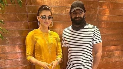 On Saturday, Urvashi Rautela had shared a photograph of herself with Rishab Shetty. On Saturday, Urvashi Rautela had shared a photograph of herself with Rishab Shetty.