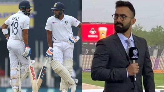 Rohit Sharma and Virat Kohli; Dinesh Karthik