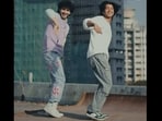 Bharat Madaan and Vaibhav Dixit dancing to Lata Mangeshkar’s viral song Mera Dil Ye Pukare Aaja. 