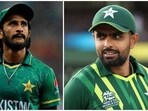Pakistan pacer Hasan Ali and Babar Azam