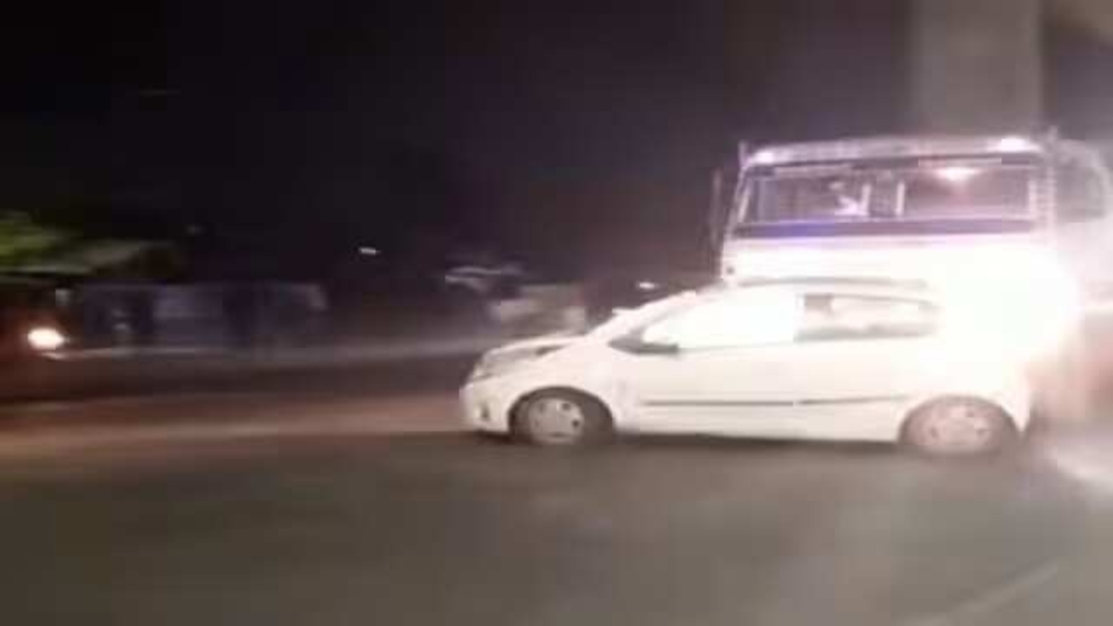 On camera: In UP's Meerut, truck drags car for 3 km; driver arrested ...