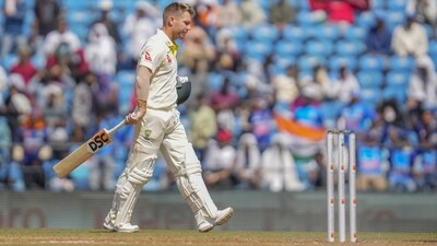 David Warner walks back to pavilion after his dismissal during the third day of the first cricket test match between India and Australia (AP) David Warner walks back to pavilion after his dismissal during the third day of the first cricket test match between India and Australia (AP)