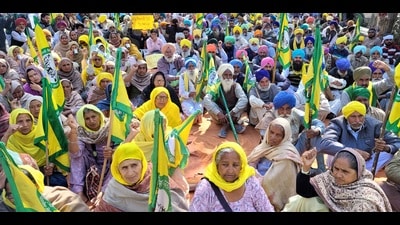 It was for the first time that the farmer rights association held protests in support of radicals lodged in prisons. (HT Photo)