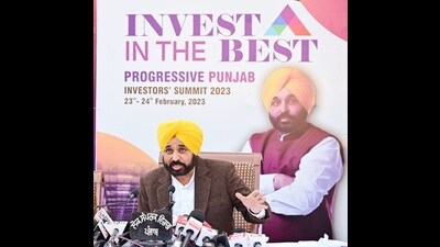Mann said the state received investments in various sectors, including real estate and housing, textile, manufacturing, healthcare, agriculture processing and alloy steel, which has the potential to generate 2.43 lakh jobs. (HT Photo) Mann said the state received investments in various sectors, including real estate and housing, textile, manufacturing, healthcare, agriculture processing and alloy steel, which has the potential to generate 2.43 lakh jobs. (HT Photo)
