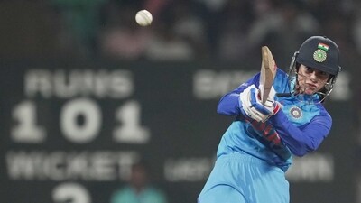 Smriti Mandhana in action for India. (PTI) Smriti Mandhana in action for India. (PTI)