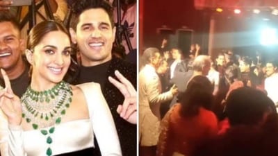Sidharth Malhotra, Kiara Advani dance to Kala Chashma at Mumbai reception. Sidharth Malhotra, Kiara Advani dance to Kala Chashma at Mumbai reception.