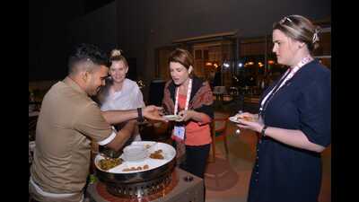 The Awadhi platter and millet-based delicacies tickled the palate of guests the most. (HT Photo) The Awadhi platter and millet-based delicacies tickled the palate of guests the most. (HT Photo)