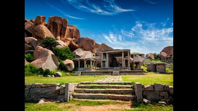 The ruins of Vijayanagar, the Victory City of Salman Rushdie’s new novel. (Shutterstock) The ruins of Vijayanagar, the Victory City of Salman Rushdie’s new novel. (Shutterstock)