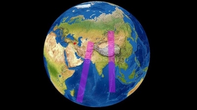 Researcher posted the pic on January 30 estimating a stronger seismic activity in or near the purple band in 1-6 days. (Twitter/ SSGEOS)