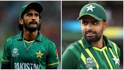 Pakistan pacer Hasan Ali and Babar Azam Pakistan pacer Hasan Ali and Babar Azam