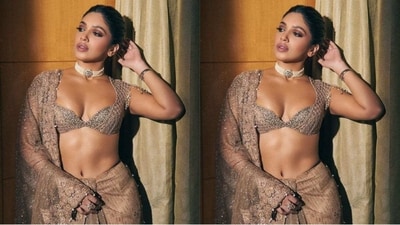 Bhumi elegantly accessorised her ethnic ensemble with a multi-layered pearl choker, statement rings, and a golden bracelet, (Instagram/@bhumipedneker) Bhumi elegantly accessorised her ethnic ensemble with a multi-layered pearl choker, statement rings, and a golden bracelet, (Instagram/@bhumipedneker)