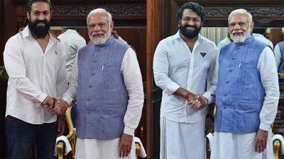 Yash and Rishab Shetty meet PM Narendra Modi.
