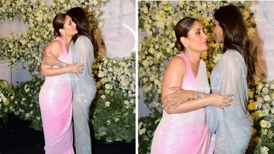 Kareena Kapoor and Shilpa Shetty were spotted greeting each other at the Kiara- Sidharth reception party. Kareena Kapoor and Shilpa Shetty were spotted greeting each other at the Kiara- Sidharth reception party.
