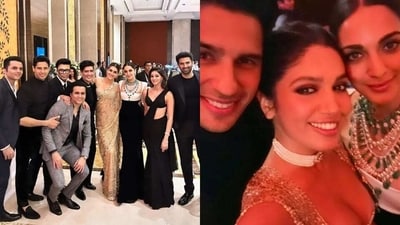 Sidharth Malhotra and Kiara Advani wedding reception was attended by Bollywood celebs like Ananya Panday, Kriti Sanon and many more. Sidharth Malhotra and Kiara Advani wedding reception was attended by Bollywood celebs like Ananya Panday, Kriti Sanon and many more.