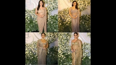 Actors Akansha Ranjan Kapoor, Alia Bhatt, Bhumi Pednekar and Kriti Sanon at Sidharth Malhotra and Kiara Advani’s wedding reception in Mumbai. (Twitter/@swatic12) Actors Akansha Ranjan Kapoor, Alia Bhatt, Bhumi Pednekar and Kriti Sanon at Sidharth Malhotra and Kiara Advani’s wedding reception in Mumbai. (Twitter/@swatic12)