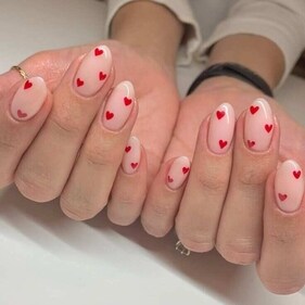 Heart nail art is a popular design for Valentine's Day or any other occasion where you want to show some love. (pinterest) Heart nail art is a popular design for Valentine's Day or any other occasion where you want to show some love. (pinterest)