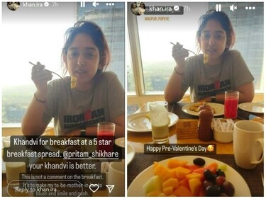 Ira Khan shared pictures from her 5-star breakfast with Nupur Shikhare.