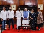 PM Modi meets Kannada actors Yash and Rishab Shetty in Bengaluru PM Modi meets Kannada actors Yash and Rishab Shetty in Bengaluru