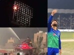 Floodlights catch fire before PSL match Floodlights catch fire before PSL match