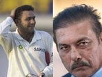 Virender Sehwag; Ravi Shastr; Virat Kohli with R Ashwin Virender Sehwag; Ravi Shastr; Virat Kohli with R Ashwin