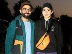 Virat Kohli and Anushka Sharma pose together at Mumbai airport. (Varinder Chawla)