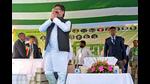 Jharkhand chief minister Hemant Soren during 'Khatiyani Johar Yatra' for 1932 Domicile Policy in Latehar district on Tuesday. (PTI)