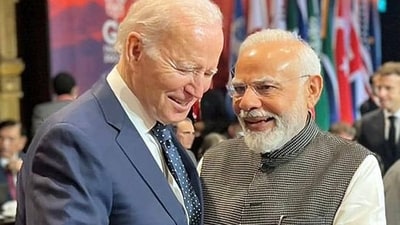 Prime Minister Narendra Modi and United States President Joe Biden. Prime Minister Narendra Modi and United States President Joe Biden.