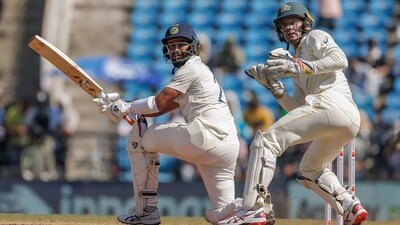 Nagpur, Feb 10 (ANI): India's Cheteshwar Pujara plays a shot during Day two of the 1st Test match between India and Australia, at Vidarbha Cricket Association Stadium, in Nagpur on Friday. (ANI Photo) (ANI ) Nagpur, Feb 10 (ANI): India's Cheteshwar Pujara plays a shot during Day two of the 1st Test match between India and Australia, at Vidarbha Cricket Association Stadium, in Nagpur on Friday. (ANI Photo) (ANI )