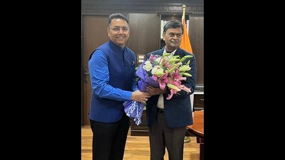 Arora asked the Union minister to consider the demand for providing  ₹5 crore per MW VGF for the 100MW Biomass Power projects. (HT Photo)