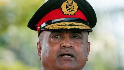 Bengaluru: Chief of Army Staff General Manoj Pande addresses the 75th Army Day celebrations at Govinda Swamy Parade Ground in Bengaluru, Sunday, Jan. 15, 2023. (PTI Photo/Atul Yadav) (PTI01_15_2023_000064A) (PTI) Bengaluru: Chief of Army Staff General Manoj Pande addresses the 75th Army Day celebrations at Govinda Swamy Parade Ground in Bengaluru, Sunday, Jan. 15, 2023. (PTI Photo/Atul Yadav) (PTI01_15_2023_000064A) (PTI)