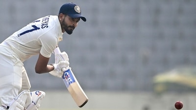 Shreyas Iyer plays a shot (AFP) Shreyas Iyer plays a shot (AFP)