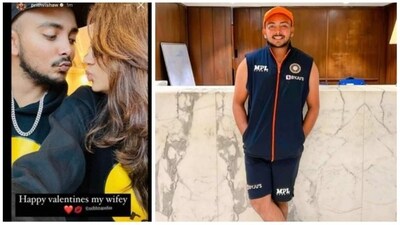 Prithvi Shaw dedicated his special post to model-cum-actress Nidhi Tapadia on the occasion of Valentine's Day (Prithvi Shaw Instagram )