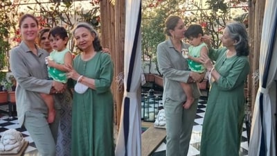 Kareena Kapoor spent Valentine's Day with mother-in-law Sharmila Tagore, sister-in-law Saba Ali Khan and son Jehangir Ali Khan. Kareena Kapoor spent Valentine's Day with mother-in-law Sharmila Tagore, sister-in-law Saba Ali Khan and son Jehangir Ali Khan.