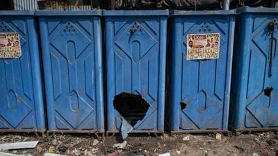 Mumbai, India - February 05, 2023: Deplorable condition of toilets at Madina Nagar, Dharavi, in Mumbai, India, on Sunday, February 05, 2023. (Photo by Satish Bate/ Hindustan Times) (Satish Bate/HT PHOTO) Mumbai, India - February 05, 2023: Deplorable condition of toilets at Madina Nagar, Dharavi, in Mumbai, India, on Sunday, February 05, 2023. (Photo by Satish Bate/ Hindustan Times) (Satish Bate/HT PHOTO)