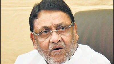 Mumbai, India - November 10, 2021: Maharashtra minister and NCP leader Nawab Malik reacts as he addresses a press conference at Kurla, in Mumbai, India, on Wednesday, November 10, 2021. (Photo by Vijay Bate/HT Photo) (HT PHOTO) Mumbai, India - November 10, 2021: Maharashtra minister and NCP leader Nawab Malik reacts as he addresses a press conference at Kurla, in Mumbai, India, on Wednesday, November 10, 2021. (Photo by Vijay Bate/HT Photo) (HT PHOTO)