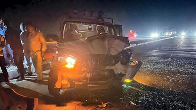 One of the damaged cars. (PTI)