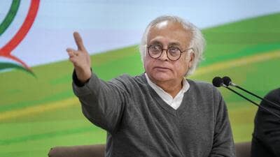 Senior Congress leader Jairam Ramesh addresses a press conference, at AICC Headquarters in New Delhi on Tuesday (PTI) Senior Congress leader Jairam Ramesh addresses a press conference, at AICC Headquarters in New Delhi on Tuesday (PTI)