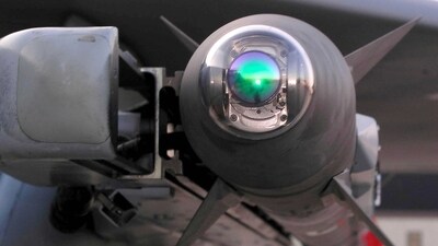 A Raytheon-built AIM-9X Sidewinder infrared-guided air-to-air missile is mounted. (AP) A Raytheon-built AIM-9X Sidewinder infrared-guided air-to-air missile is mounted. (AP)