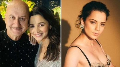 Anupam Kher praised Alia Bhatt and shared their photo on Instagram; soon fans said they wanted to see Kangana Ranaut's reaction to his post.