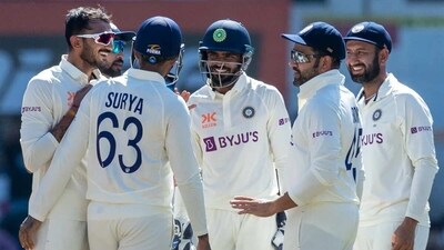 The Indian team celebrates taking a wicket against Australia in Nagpur (BCCI) The Indian team celebrates taking a wicket against Australia in Nagpur (BCCI)
