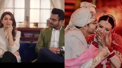 Hansika Motwani with Sohael Khaturiya in Hansika’s Love Shaadi Drama trailer. Hansika Motwani with Sohael Khaturiya in Hansika’s Love Shaadi Drama trailer.