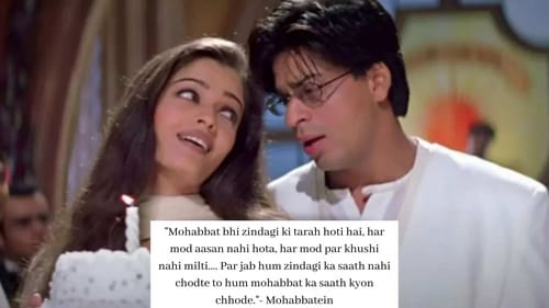 Scene from the film Mohabbatein. (Instagram/@movie man blogger) Scene from the film Mohabbatein. (Instagram/@movie man blogger)