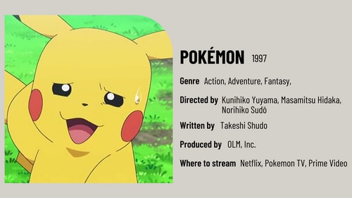 Pokémon is an action-adventure series that first aired in 1997.