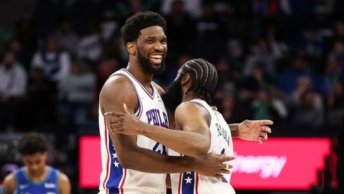 Joel Embiid and James Harden Joel Embiid and James Harden