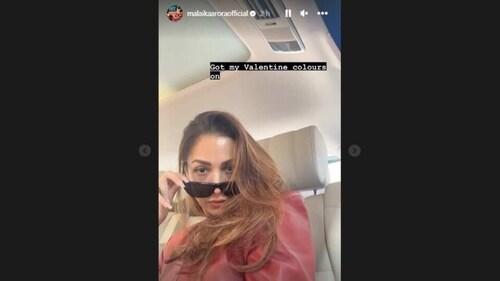 Screenshot of Malaika Arora's Instagram story. Screenshot of Malaika Arora's Instagram story.