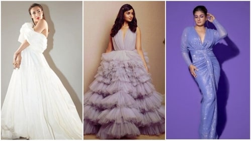 Bold and structured cocktail gowns with traditional patterned embroideries are trending. (Instagram ) Bold and structured cocktail gowns with traditional patterned embroideries are trending. (Instagram )