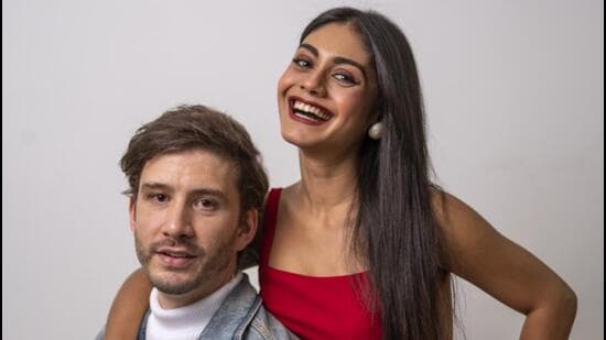 Mumbai, India - Feb. 10, 2023: Indian actor Sreejita De and her partner Michael Blohm at Goregaon in Mumbai, India, on Friday, February 10, 2023. (Photo by Satish Bate/ Hindustan Times) (Hindustan Times)